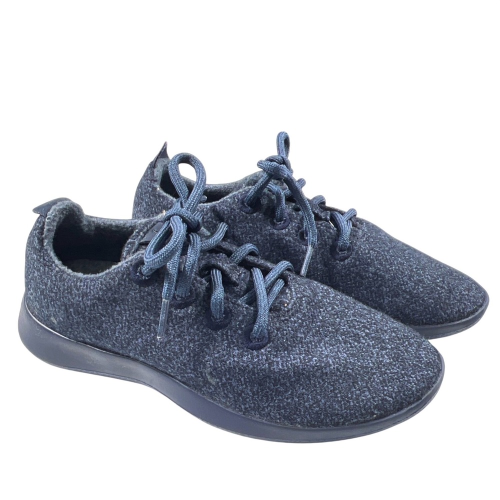 Allbirds Womens Wool Runners Navy Blue Merino Wool Sneakers Size 7 EUC